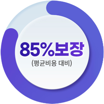 85%보장(평균비용 대비)