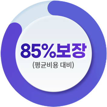 85%보장(평균비용 대비)