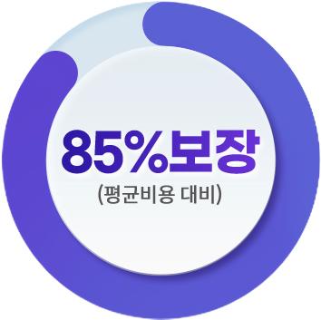 85%보장(평균비용 대비)